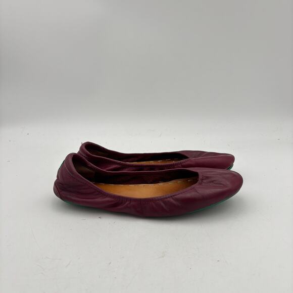 Tieks Gavriela Leather Maroon Ballet Flats Women's 8 Preppy Casual - Picture 3 of 12